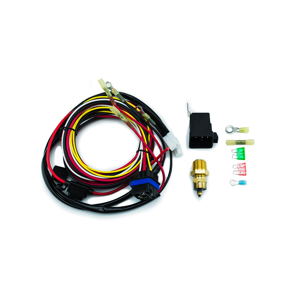 Cold Case Radiators Fan Controller - Dual / Single - 190 Degree F On - 3/8 in NPT Temperature Sensor - Harness / Relay