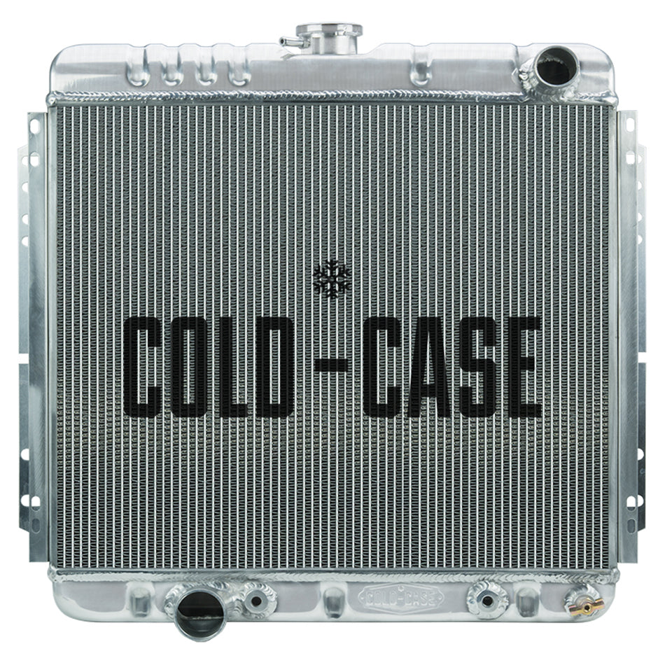 Cold Case Radiators Radiator - 22.4 in W x 21.5 in H x 3 in D - Passenger Side Inlet - Driver Side Outlet - Aluminum -