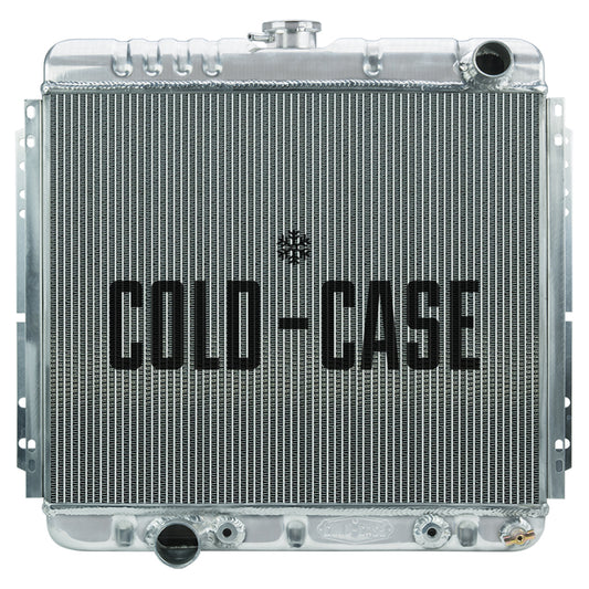 Cold Case Radiators Radiator - 22.4 in W x 21.5 in H x 3 in D - Passenger Side Inlet - Driver Side Outlet - Aluminum -