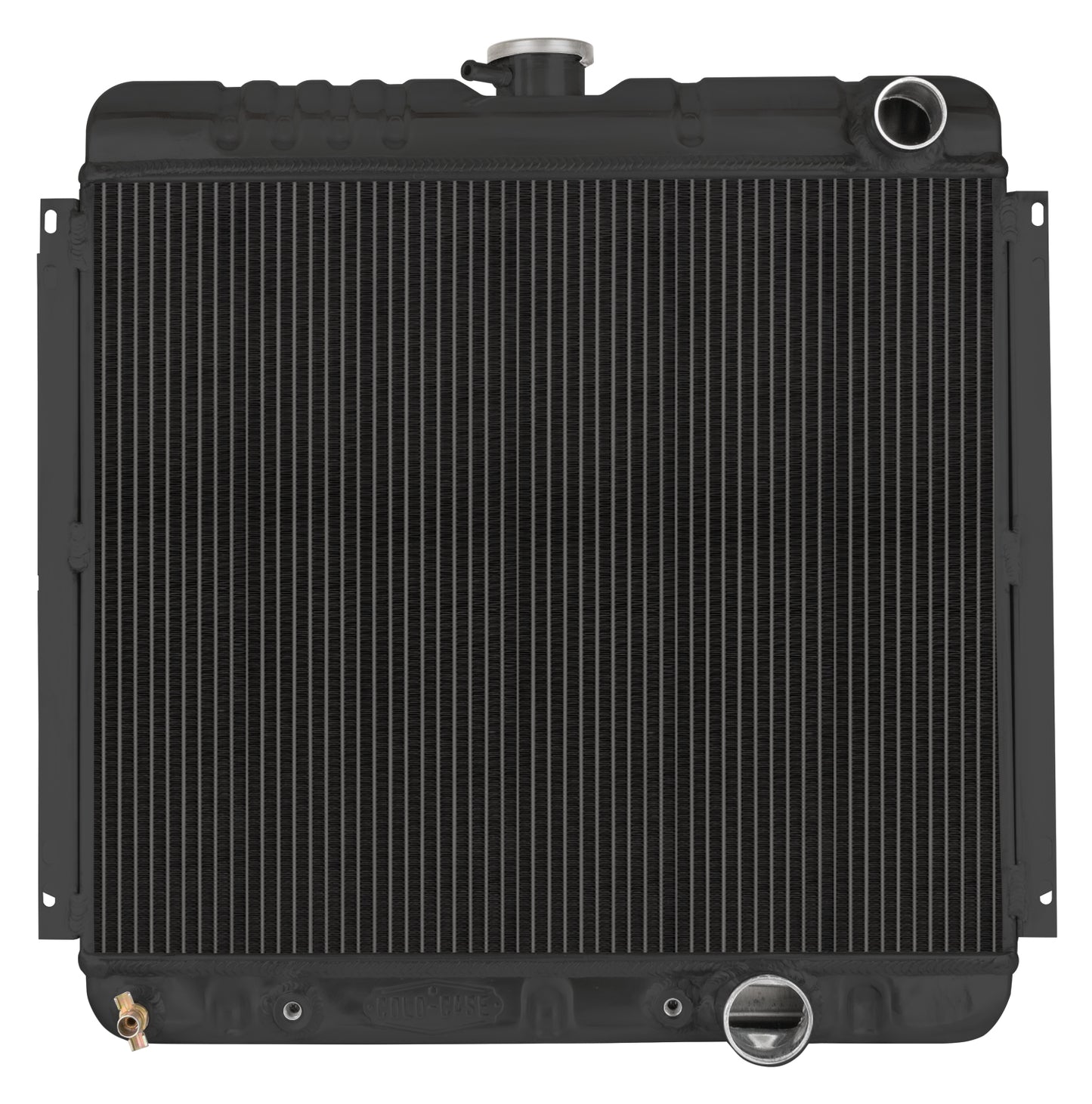Cold Case Radiators Radiator - Black Night Rider Series - 22.4 in W x 21.5 in H x 3 in D - Passenger Side Inlet -