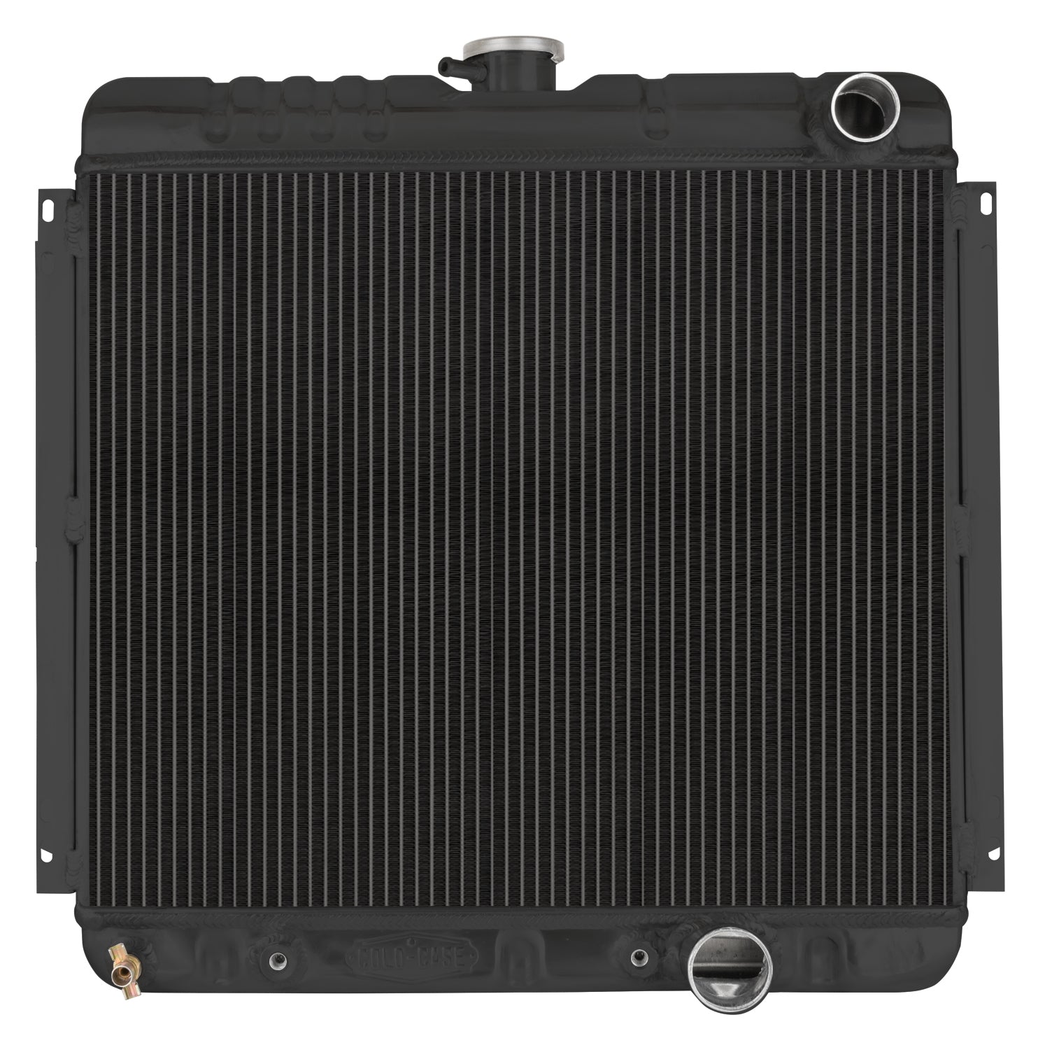 Cold Case Radiators Radiator - Black Night Rider Series - 22.4 in W x 21.5 in H x 3 in D - Passenger Side Inlet -