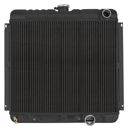 Cold Case Radiators Radiator - Black Night Rider Series - 22.4 in W x 21.5 in H x 3 in D - Passenger Side Inlet -