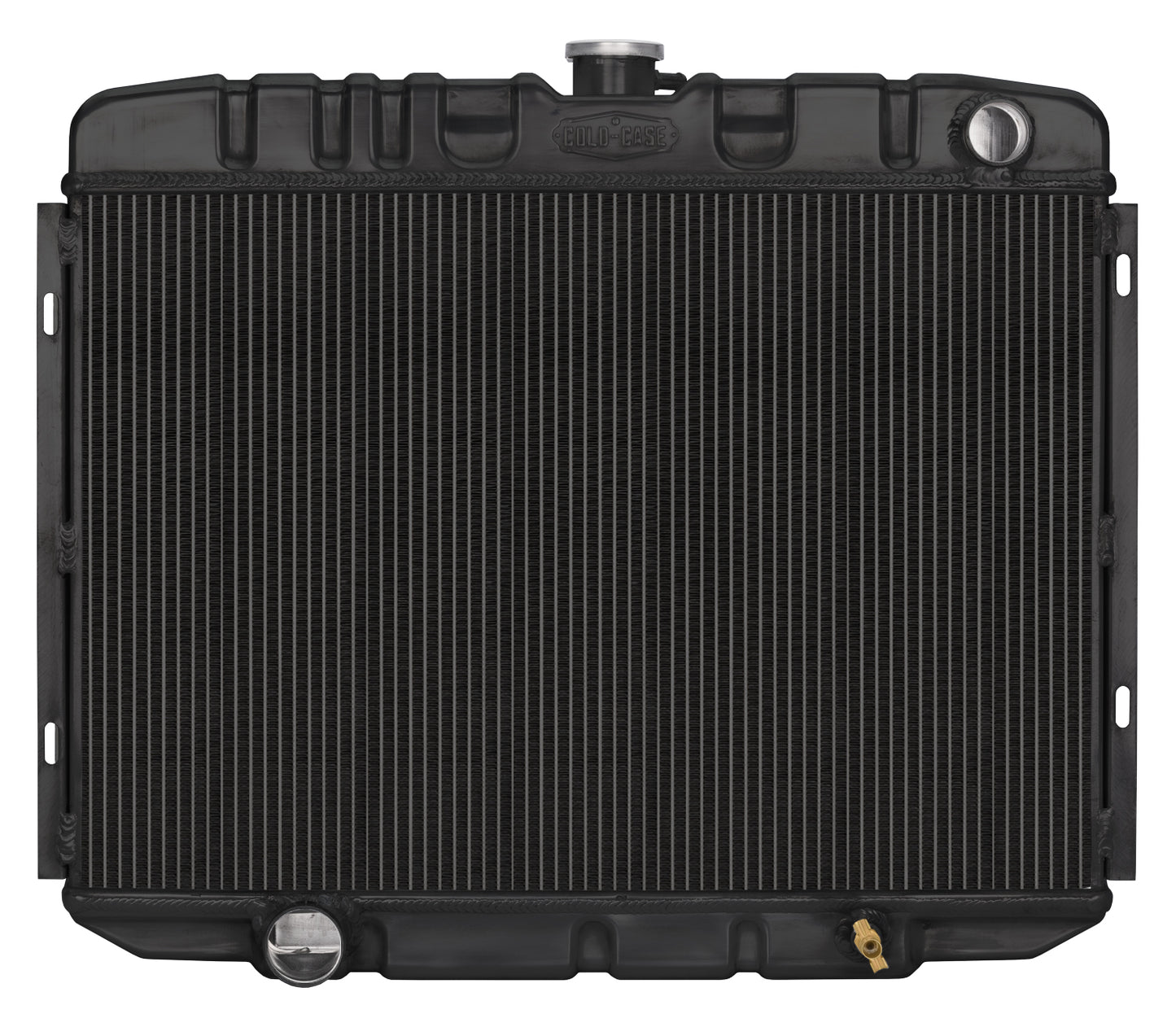 Cold Case Radiators Radiator - Black Night Rider Series - 25 in W x 21.5 in H x 3 in D - Passenger Side Inlet - Driver