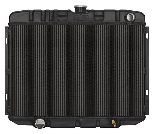 Cold Case Radiators Radiator - Black Night Rider Series - 25 in W x 21.5 in H x 3 in D - Passenger Side Inlet - Driver