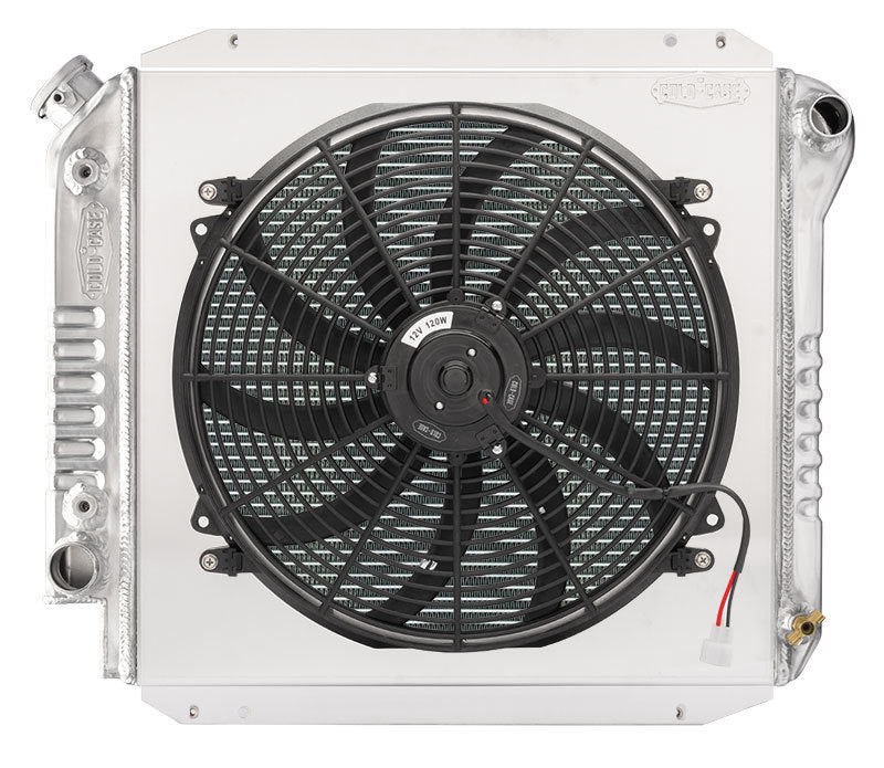 Cold Case Radiators Radiator and Fan - 24.75 in W x 20.0 in H x 6.75 in D - Passenger Side Inlet - Driver Side Outlet