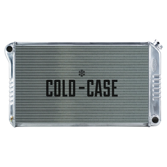 Cold Case Radiators Radiator - 34.75 in W x 18.75 in H x 3 in D - Driver Side Inlet - Passenger Side Outlet - Aluminum
