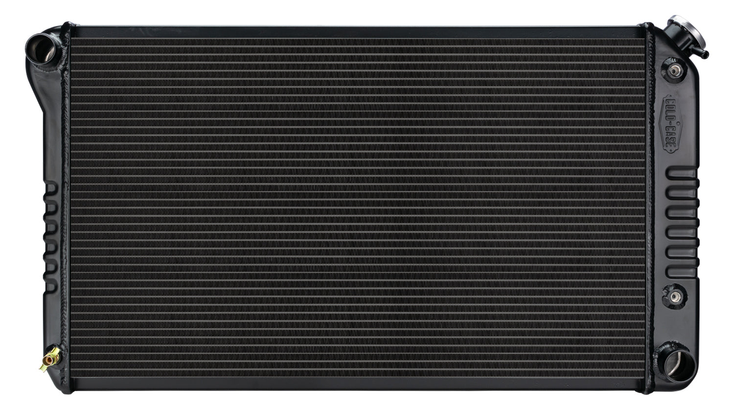 Cold Case Radiators Radiator - Black Night Rider Series - 34.75 in W x 18.75 in H x 3 in D - Driver Side Inlet -