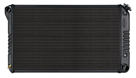 Cold Case Radiators Radiator - Black Night Rider Series - 34.75 in W x 18.75 in H x 3 in D - Driver Side Inlet -