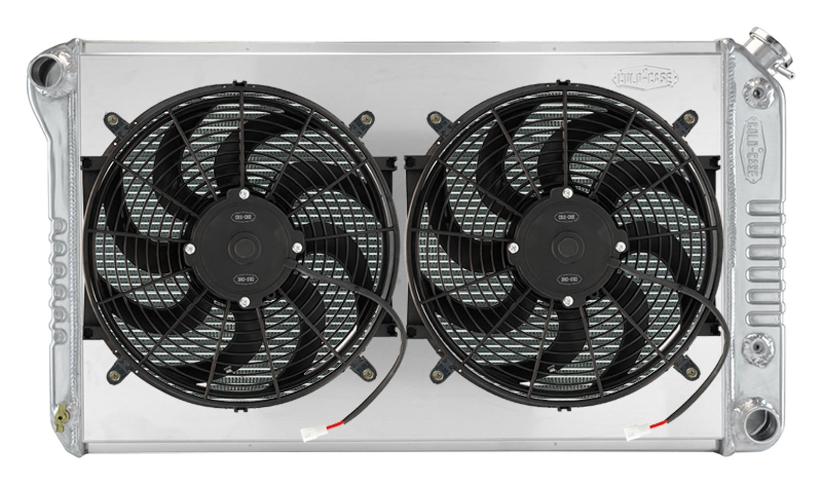Cold Case Radiators Radiator and Fan - 34.75 in W x 18.75 in H x 3 in D - Dual Fans - Driver Side Inlet - Passenger