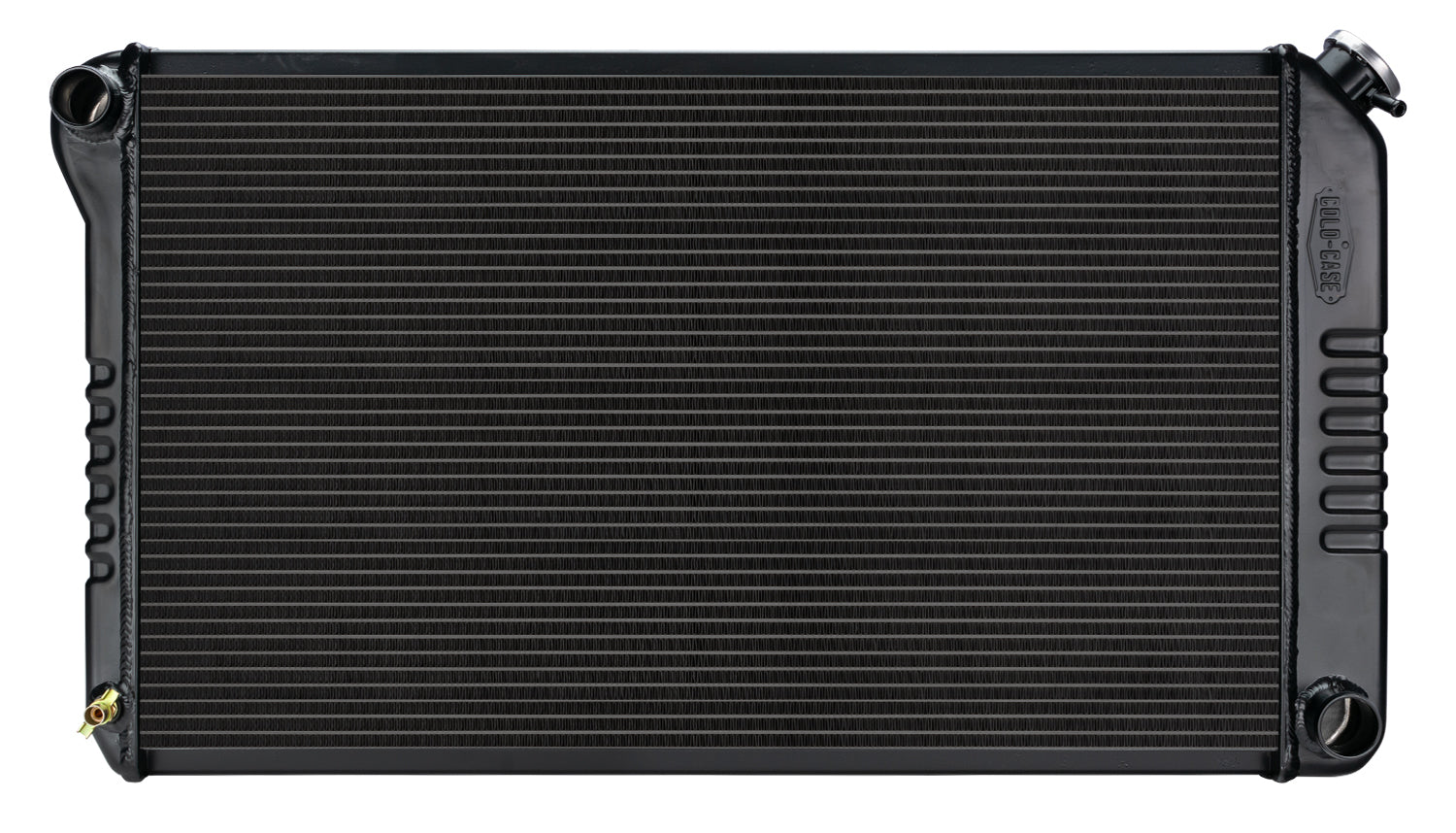 Cold Case Radiators Radiator - Black Night Rider Series - 34.75 in W x 18.75 in H x 3 in D - Driver Side Inlet -