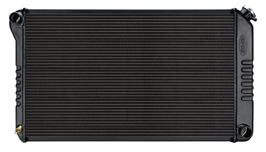 Cold Case Radiators Radiator - Black Night Rider Series - 34.75 in W x 18.75 in H x 3 in D - Driver Side Inlet -