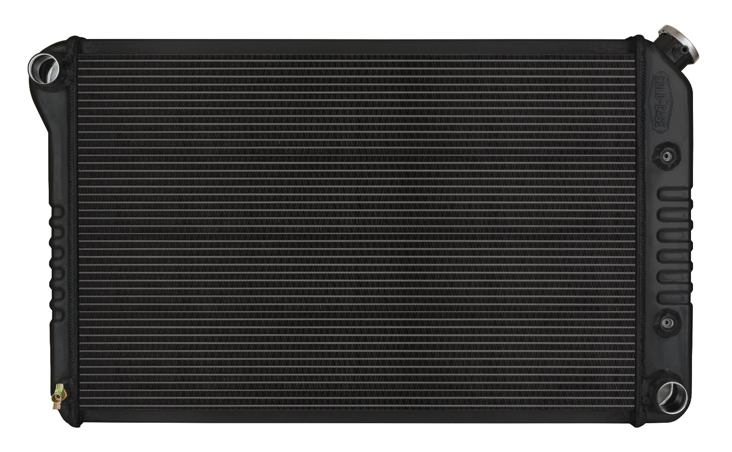 Cold Case Radiators Radiator - Black Night Rider Series - 31.5 in W x 18.5 in H x 3 in D - Driver Side Inlet -