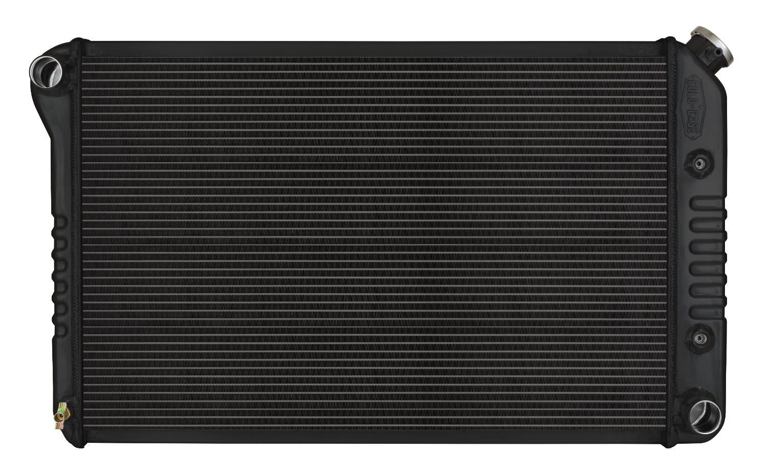 Cold Case Radiators Radiator - Black Night Rider Series - 31.5 in W x 18.5 in H x 3 in D - Driver Side Inlet -