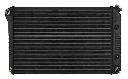 Cold Case Radiators Radiator - Black Night Rider Series - 31.5 in W x 18.5 in H x 3 in D - Driver Side Inlet -