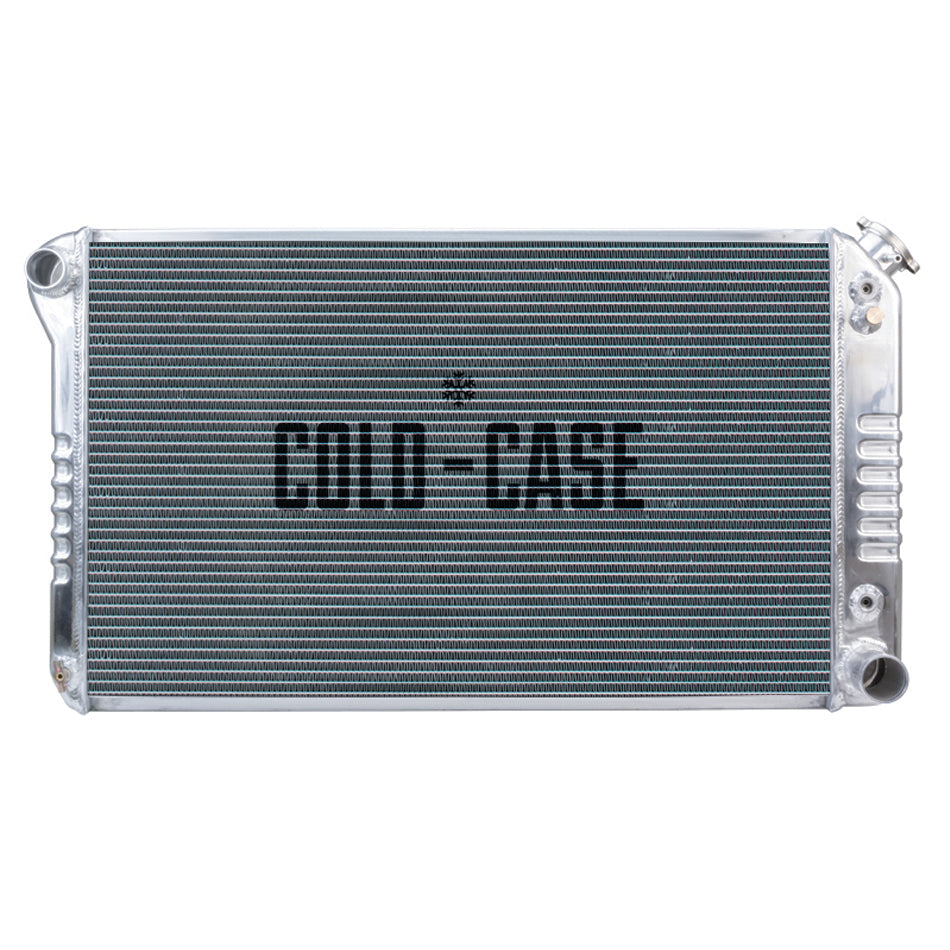 Cold Case Radiators Radiator - 34.15 in W x 18.6 in H x 3 in D - Driver Side Inlet - Passenger Side Outlet - Aluminum