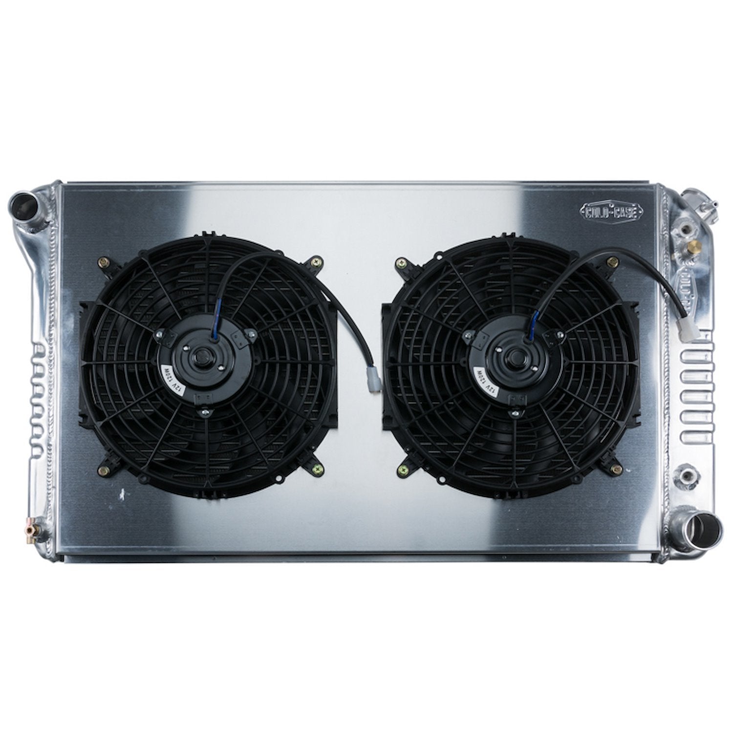 Cold Case Radiators Radiator and Fan - 34.15 in W x 18.6 in H x 3 in D - Driver Side Inlet - Passenger Side Outlet -