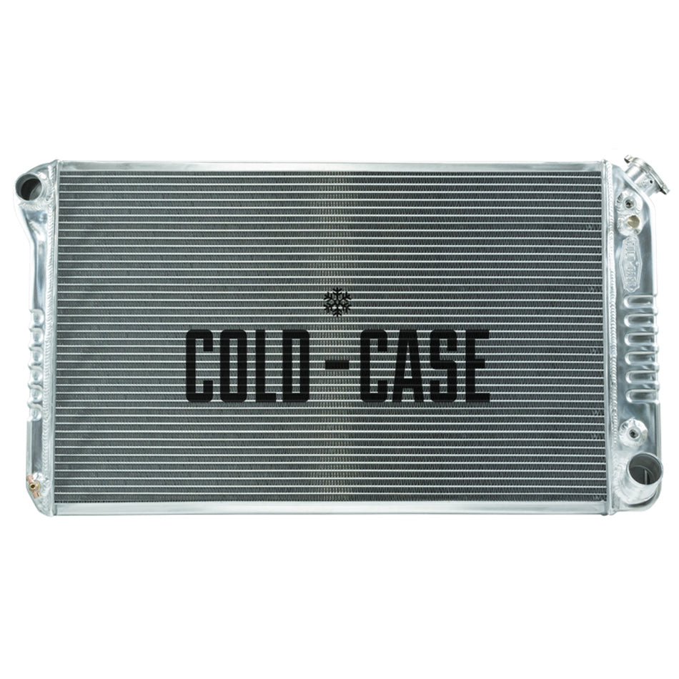 Cold Case Radiators Radiator - 34 in W x 18.6 in H x 3 in D - Driver Side Inlet - Passenger Side Outlet - Aluminum -