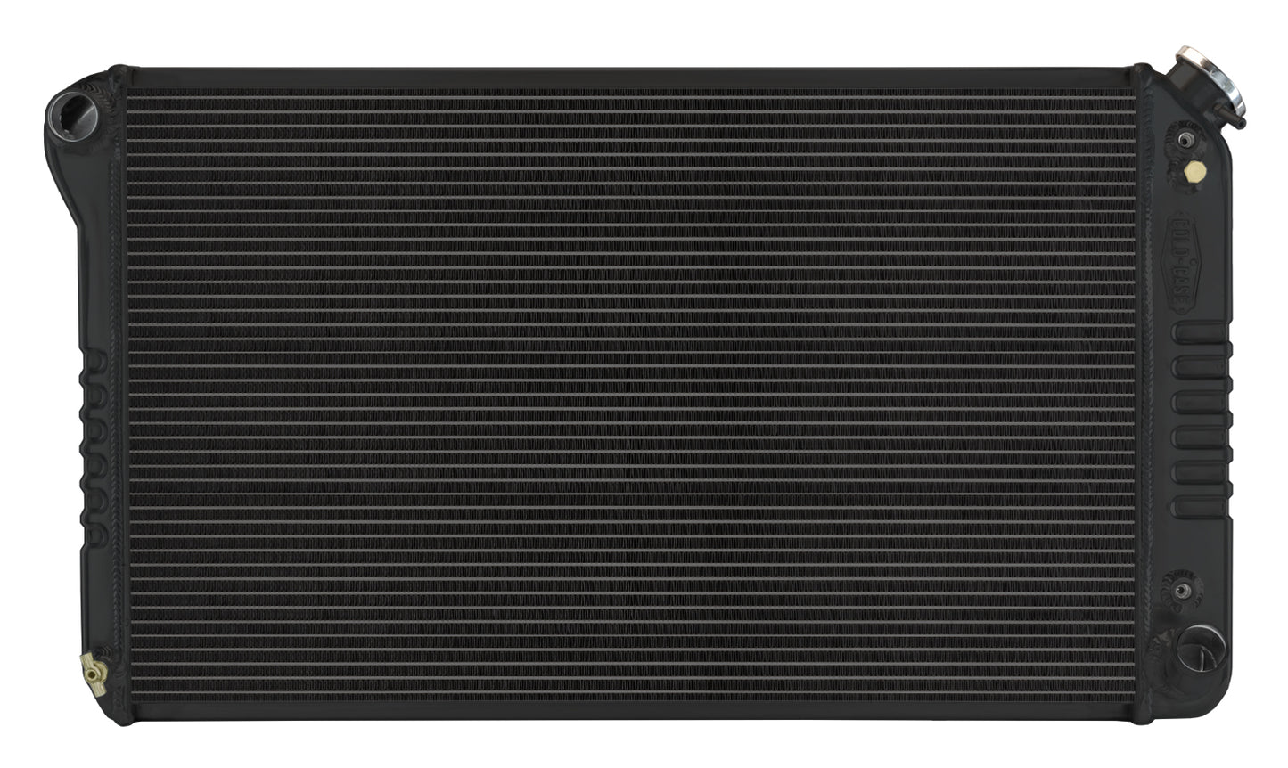 Cold Case Radiators Radiator - Night Rider Black Series - 34 in W x 18.6 in H x 3 in D - Driver Side Inlet - Passenger