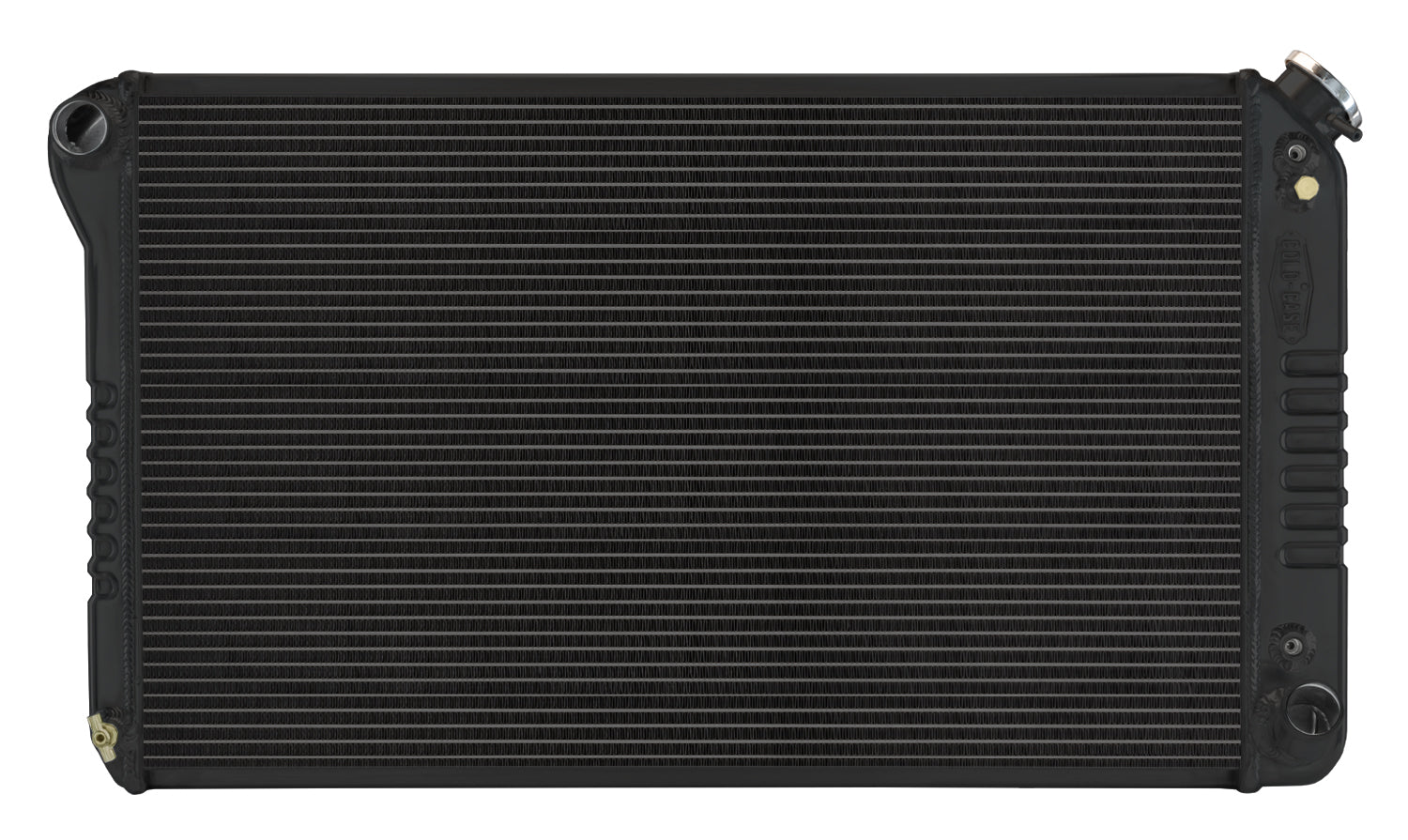 Cold Case Radiators Radiator - Night Rider Black Series - 34 in W x 18.6 in H x 3 in D - Driver Side Inlet - Passenger