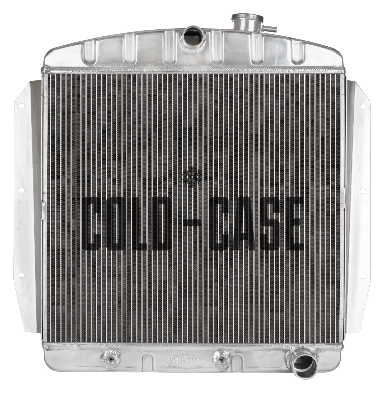 Cold Case Radiators Radiator and Fan - 27 in W x 25.7 in H x 6.875 in D - Center Inlet - Passenger Side Outlet -