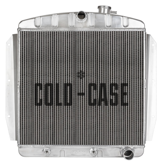 Cold Case Radiators Radiator and Fan - 27 in W x 25.7 in H x 6.875 in D - Center Inlet - Passenger Side Outlet -
