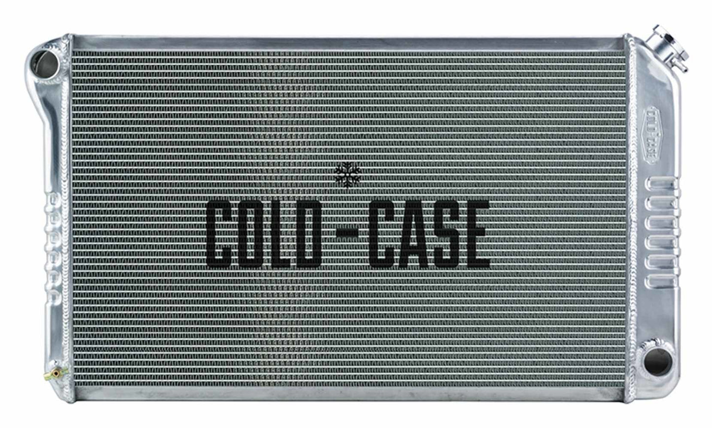 Cold Case Radiators Radiator - 33.2 in W x 18.8 in H x 3 in D - Driver Side Inlet - Passenger Side Outlet - Aluminum -