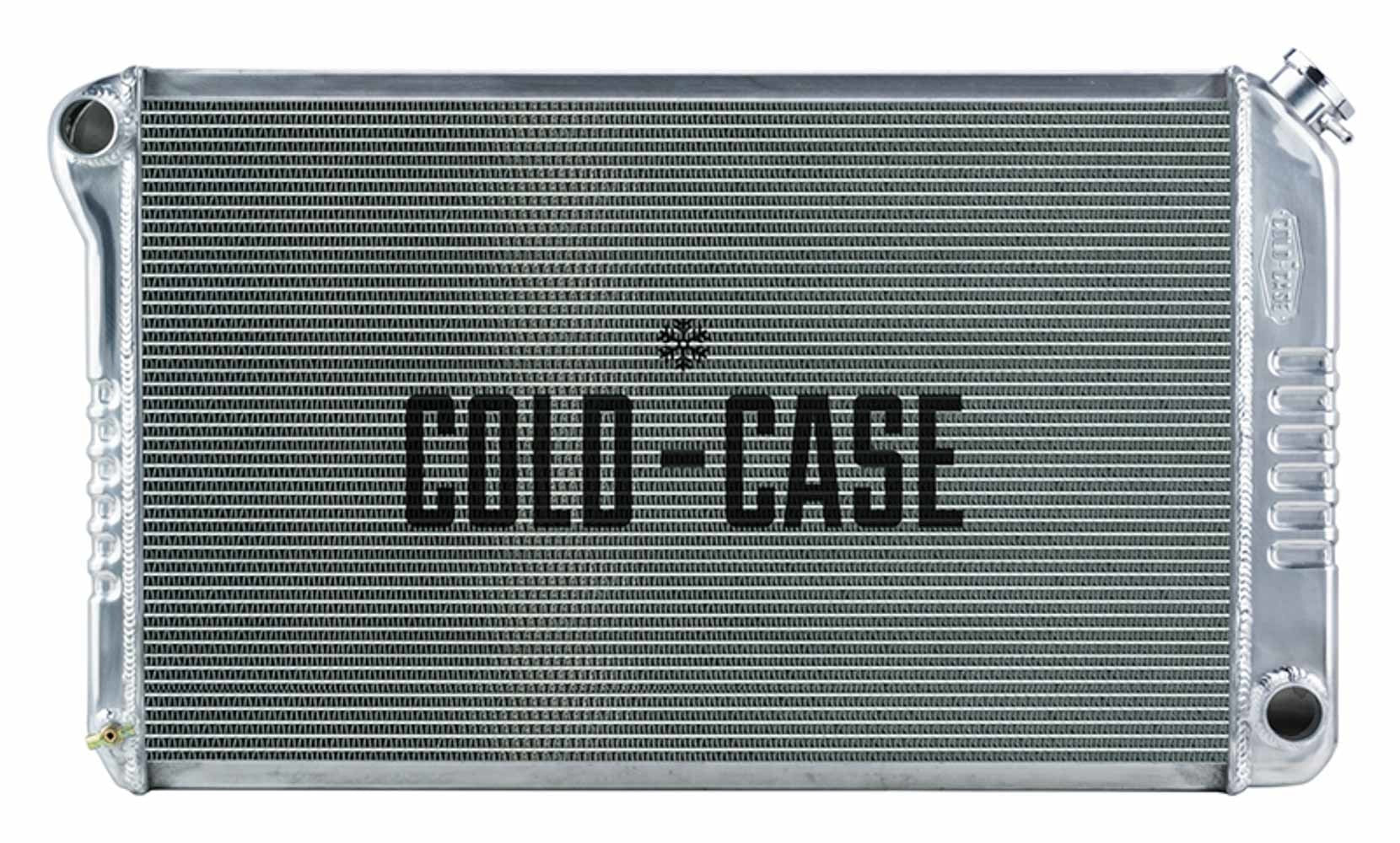 Cold Case Radiators Radiator - 33.2 in W x 18.8 in H x 3 in D - Driver Side Inlet - Passenger Side Outlet - Aluminum -