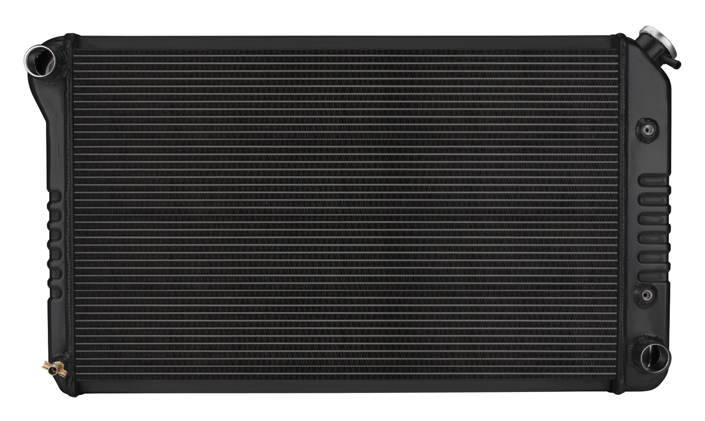 Cold Case Radiators Radiator - Night Rider Black Series - 33.2 in W x 18.8 in H x 3 in D - Driver Side Inlet -