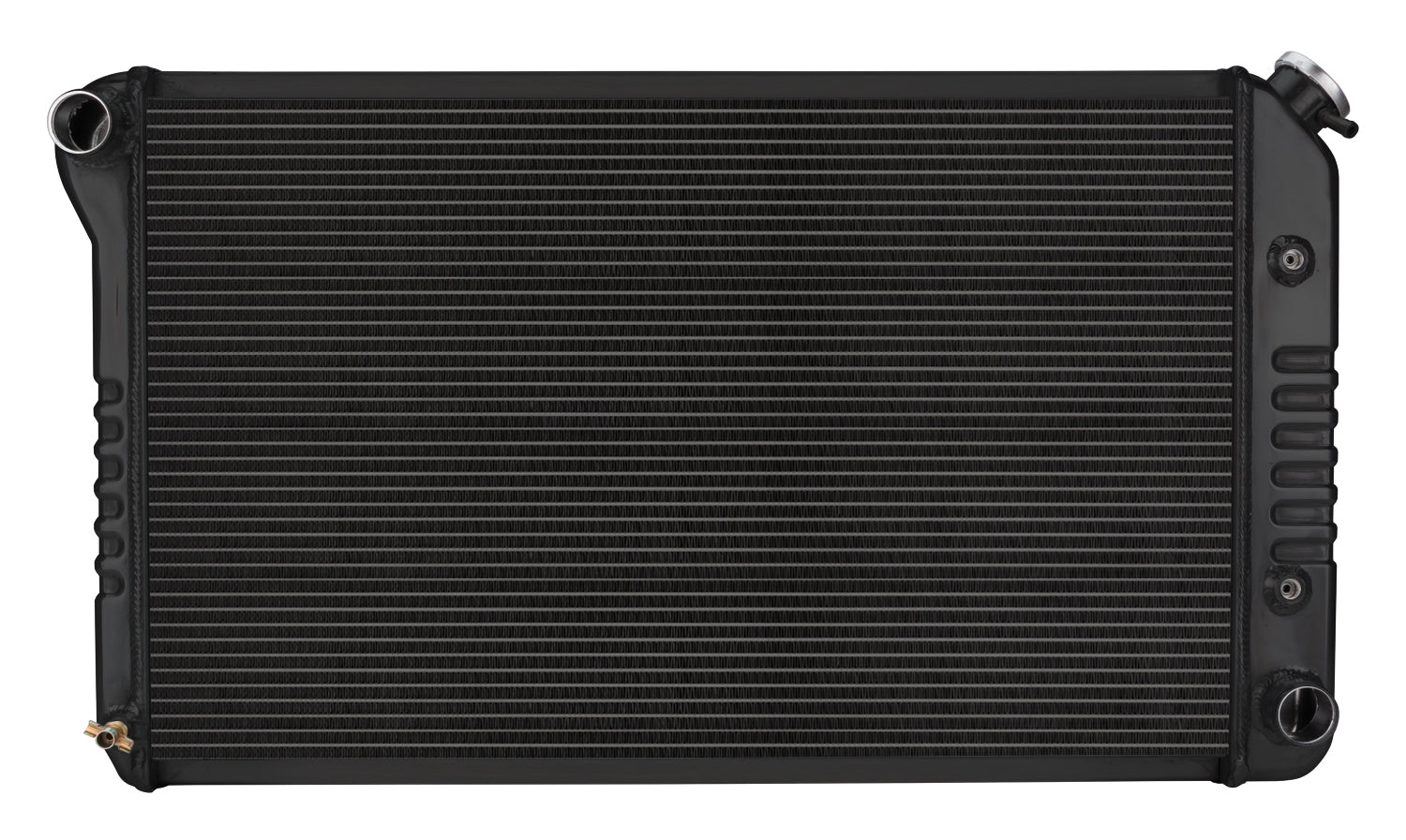 Cold Case Radiators Radiator - Night Rider Black Series - 33.2 in W x 18.8 in H x 3 in D - Driver Side Inlet -