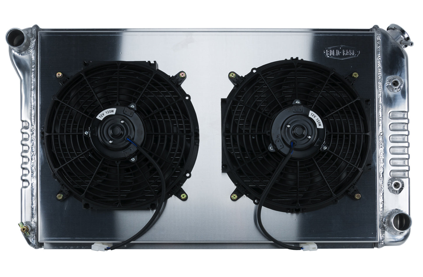 Cold Case Radiators Radiator and Fan - 33.2 in W x 18.8 in H x 3 in D - Dual Fans - Driver Side Inlet - Passenger Side