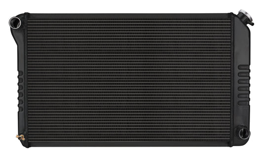 Cold Case Radiators Radiator - Black Night Rider Series - 33.2 in W x 18.8 in H x 3 in D - Driver Side Inlet -