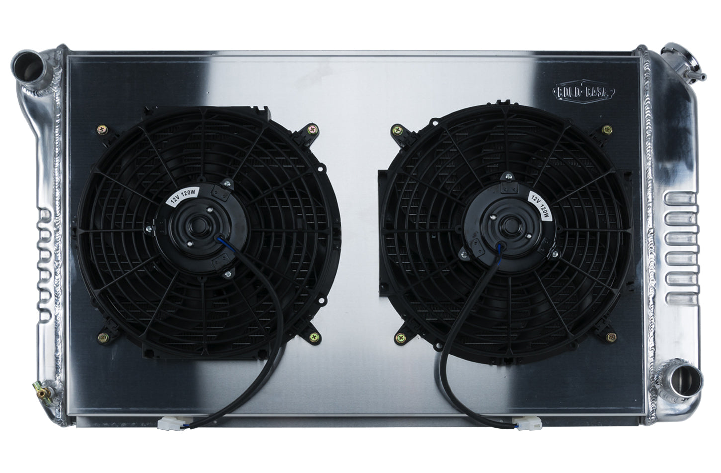 Cold Case Radiators Radiator and Fan - 33.2 in W x 18.8 in H x 3 in D - Dual Fans - Driver Side Inlet - Passenger Side