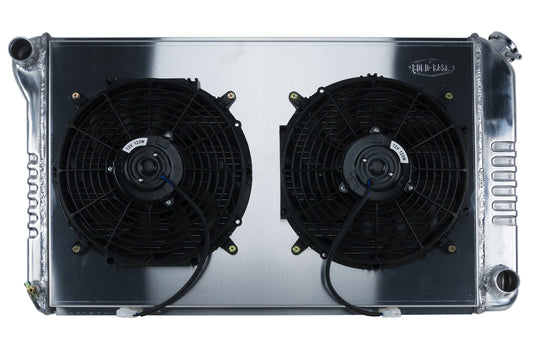Cold Case Radiators Radiator and Fan - 33.2 in W x 18.8 in H x 3 in D - Dual Fans - Driver Side Inlet - Passenger Side