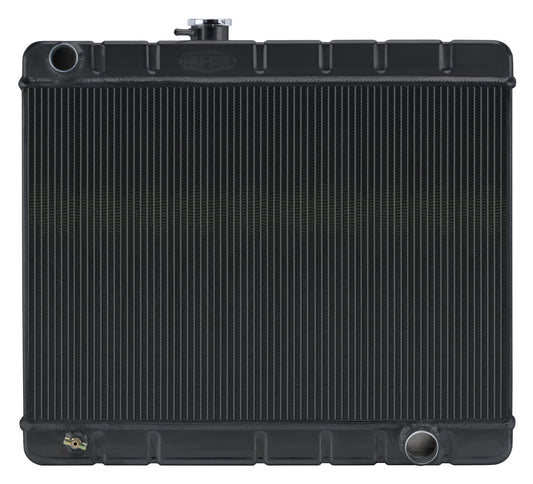Cold Case Radiators Radiator - Black Night Rider Series - 25.25 in W x 20.125 in H x 3 in D - Driver Side Inlet -