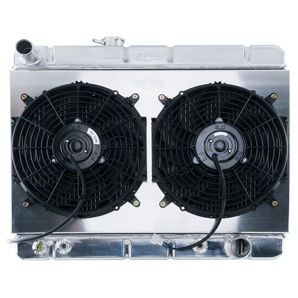 Cold Case Radiators Radiator and Fan - 25.5 in W x 21.875 in H x 3 in D - Dual Fans - Driver Side Inlet - Passenger