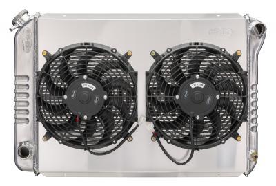 Cold Case Radiators Radiator and Fan - 30.175 in W x 19.7 in H x 6.75 in D - Dual Fans - Passenger Side Inlet - Driver