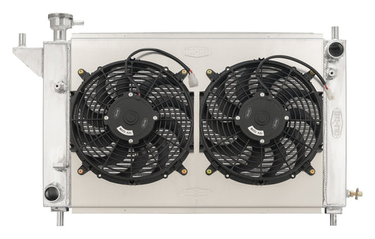 Cold Case Radiators Radiator and Fan - 30.4 in W x 20.5 in H x 6.75 in D - Dual Fans - Passenger Side Inlet - Driver