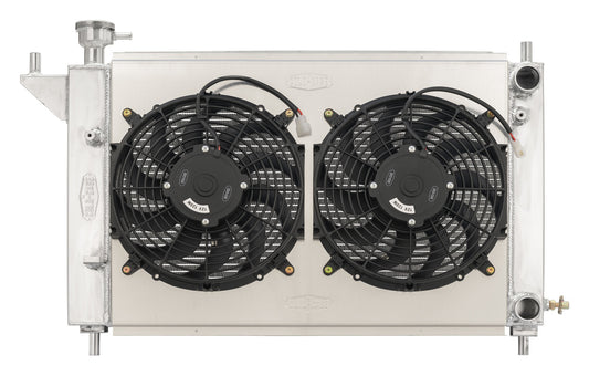 Cold Case Radiators Radiator and Fan - 30.4 in W x 20.5 in H x 6.75 in D - Dual Fans - Passenger Side Inlet -