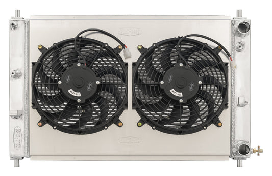 Cold Case Radiators Radiator and Fan - 28 in W x 19.9 in H x 6.75 in D - Dual Fans - Passenger Side Inlet - Driver