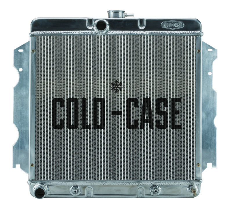 Cold Case Radiators Radiator and Fan - 26.3 in W x 23.5 in H x 3 in D - Center Inlet - Driver Side Outlet - Aluminum -