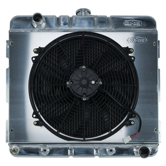 Cold Case Radiators Radiator and Fan - 25 in W x 22.5 in H x 6.75 in D - Driver Side Inlet - Passenger Side Outlet -