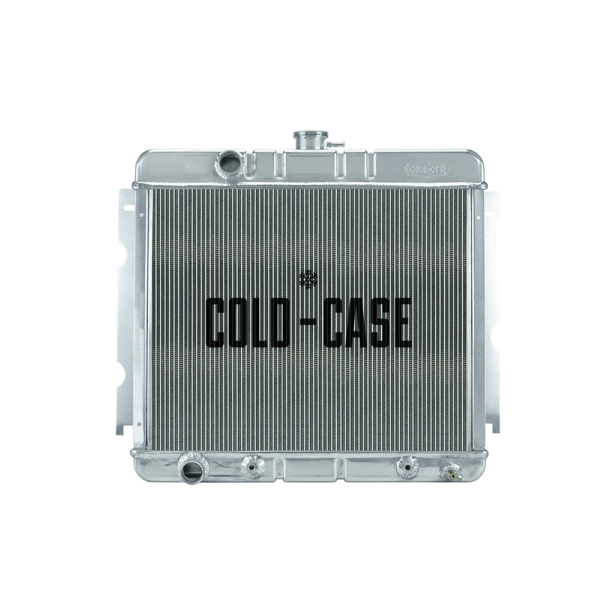 Cold Case Radiators Radiator - 25.5 in W x 22.5 in H x 3 in D - Driver Side Inlet / Outlet - Aluminum - Polished -
