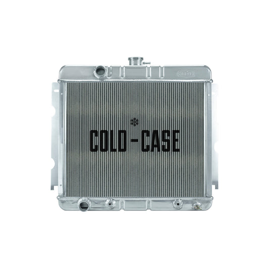 Cold Case Radiators Radiator - 25.5 in W x 22.5 in H x 3 in D - Driver Side Inlet / Outlet - Aluminum - Polished -