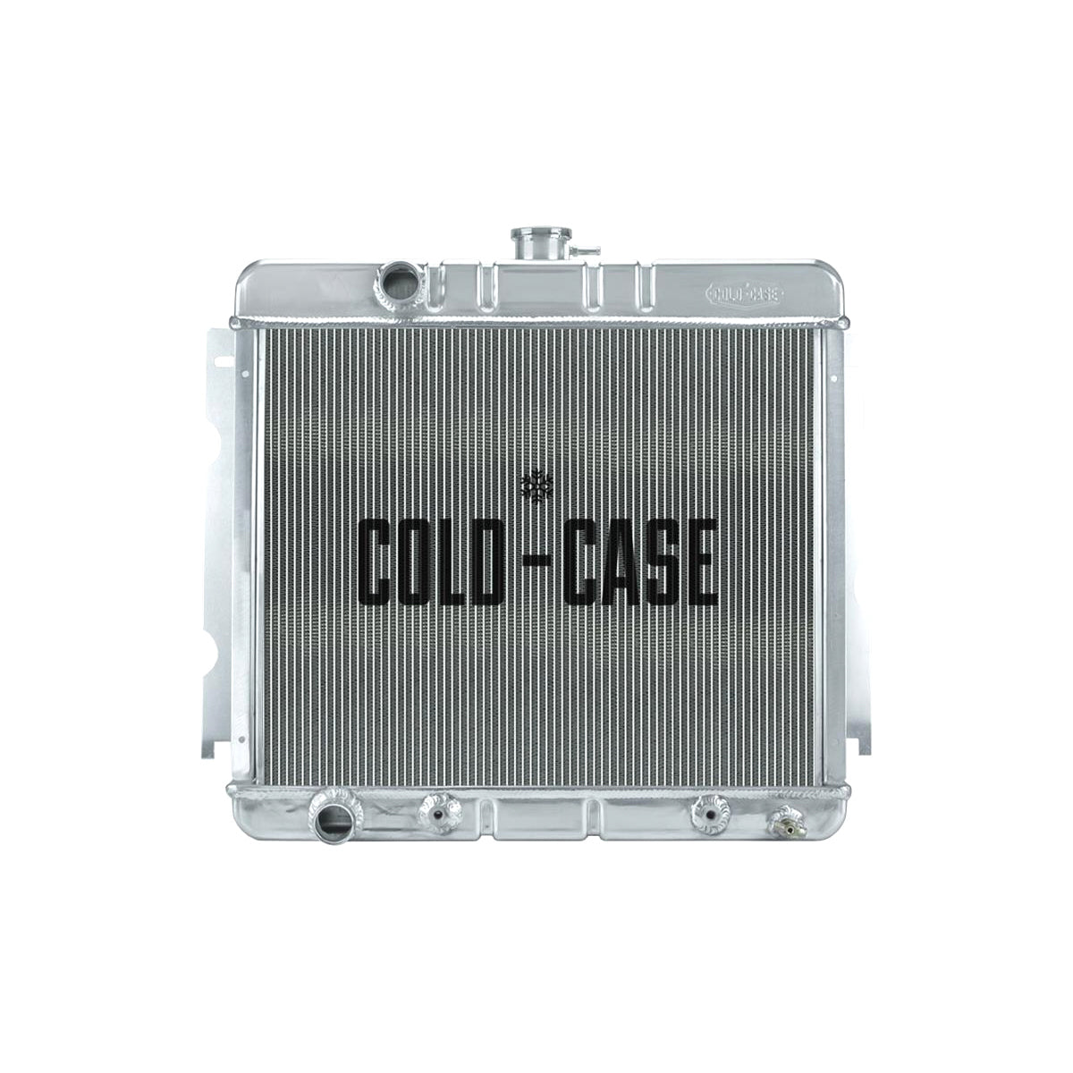 Cold Case Radiators Radiator - 25.5 in W x 22.5 in H x 3 in D - Driver Side Inlet / Outlet - Aluminum - Polished -