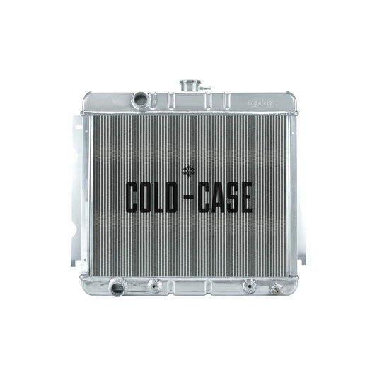 Cold Case Radiators Radiator - 25.5 in W x 22.5 in H x 3 in D - Driver Side Inlet / Outlet - Aluminum - Polished -