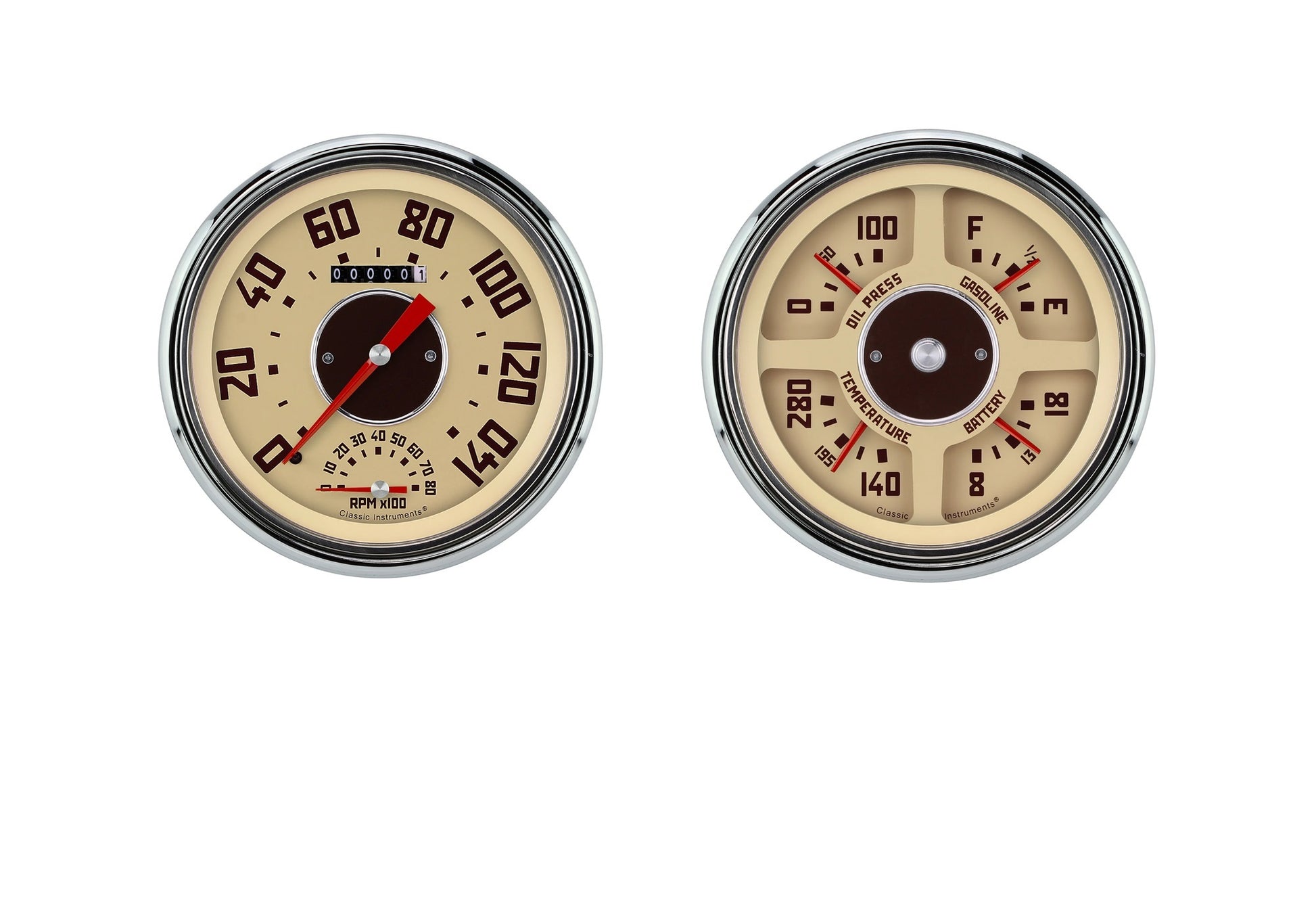 Classic Instruments Gauge Kit - GMC Truck Package - Analog - Fuel Level / Oil Pressure / Speedometer / Tachometer /