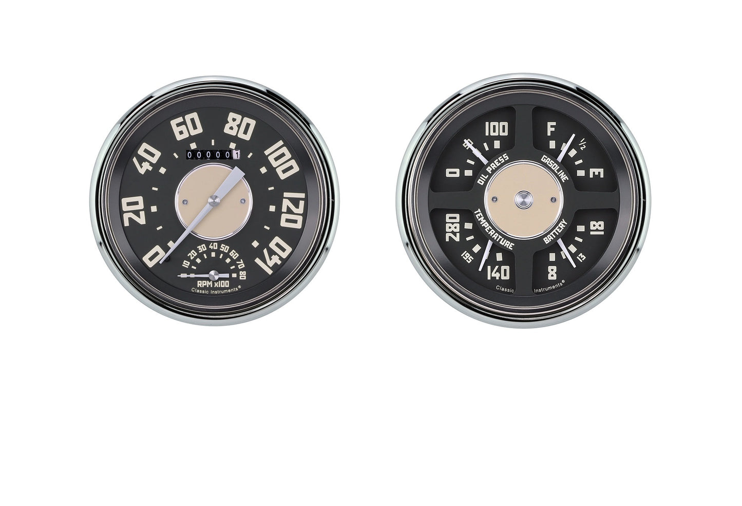 Classic Instruments Gauge Kit - Chevy Truck Package - Analog - Fuel Level / Oil Pressure / Speedometer / Tachometer /