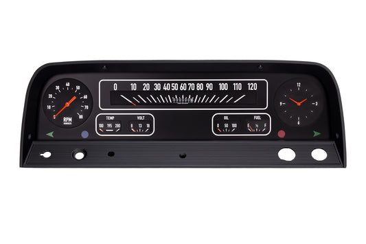 Classic Instruments Gauge Kit - Direct-Fit - Analog - Clock / Fuel Level / Oil Pressure / Speedometer / Tachometer /