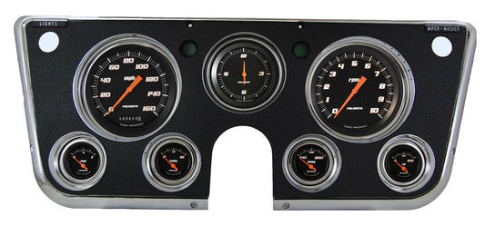 Classic Instruments Gauge Kit - Velocity Series - Analog - Clock / Fuel Level / Oil Pressure / Speedometer /
