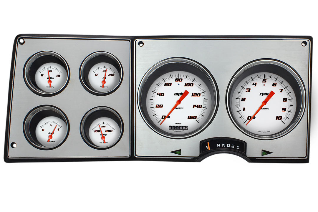 Classic Instruments Gauge Kit - Velocity Series - Analog - Fuel Level / Oil Pressure / Speedometer / Voltmeter / Water